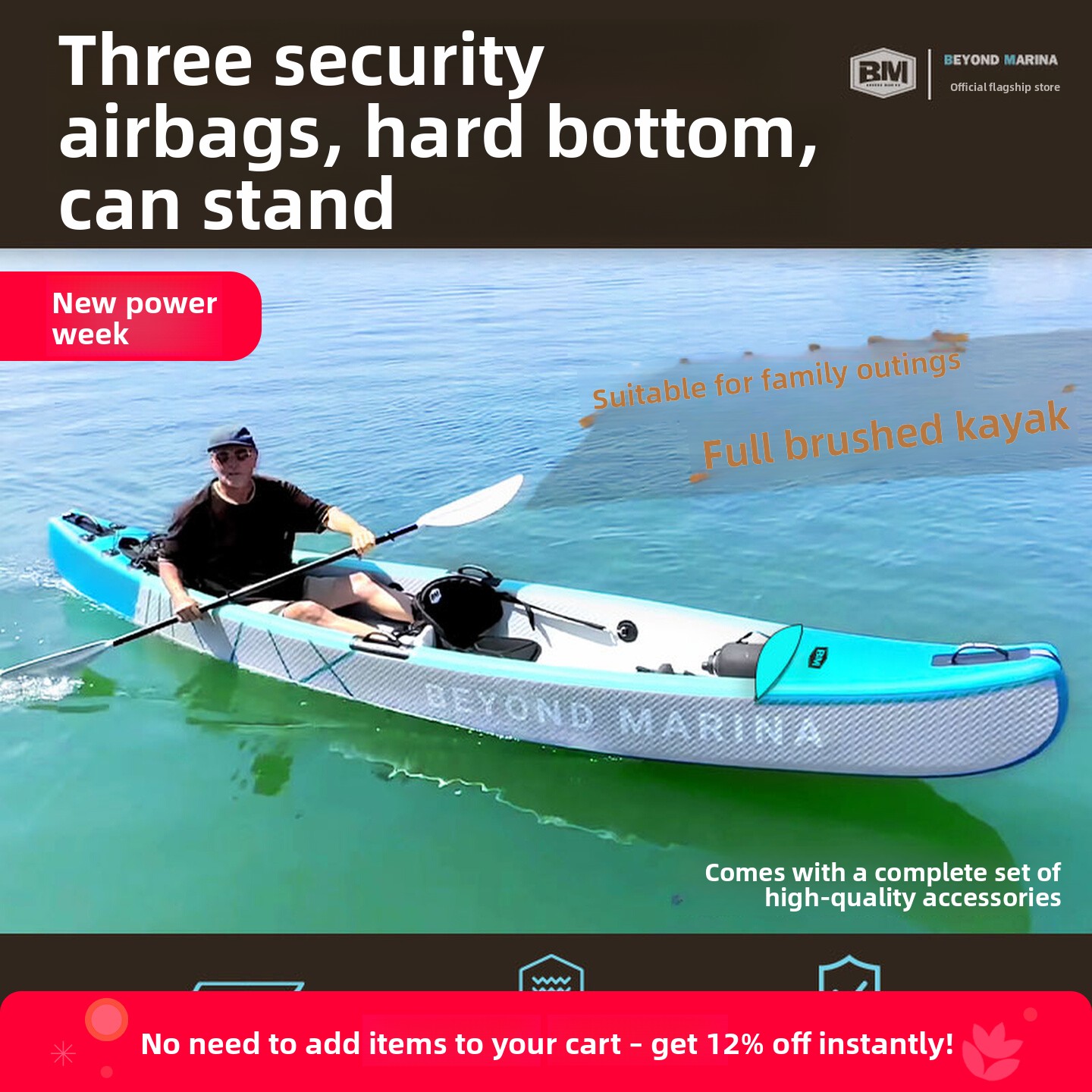 Inflatable Kayak 2 Person Drop Stitch - Kayak gonflable portable pour la pêche