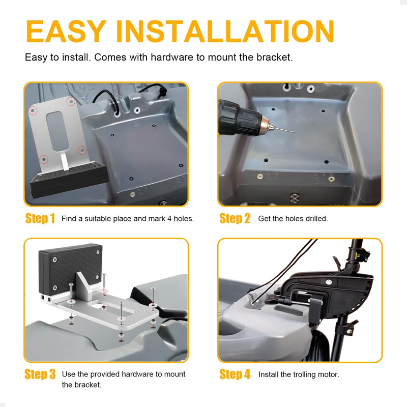 Support de montage pour moteur - Electric Trolling Motor Kayak Mount avis et prix