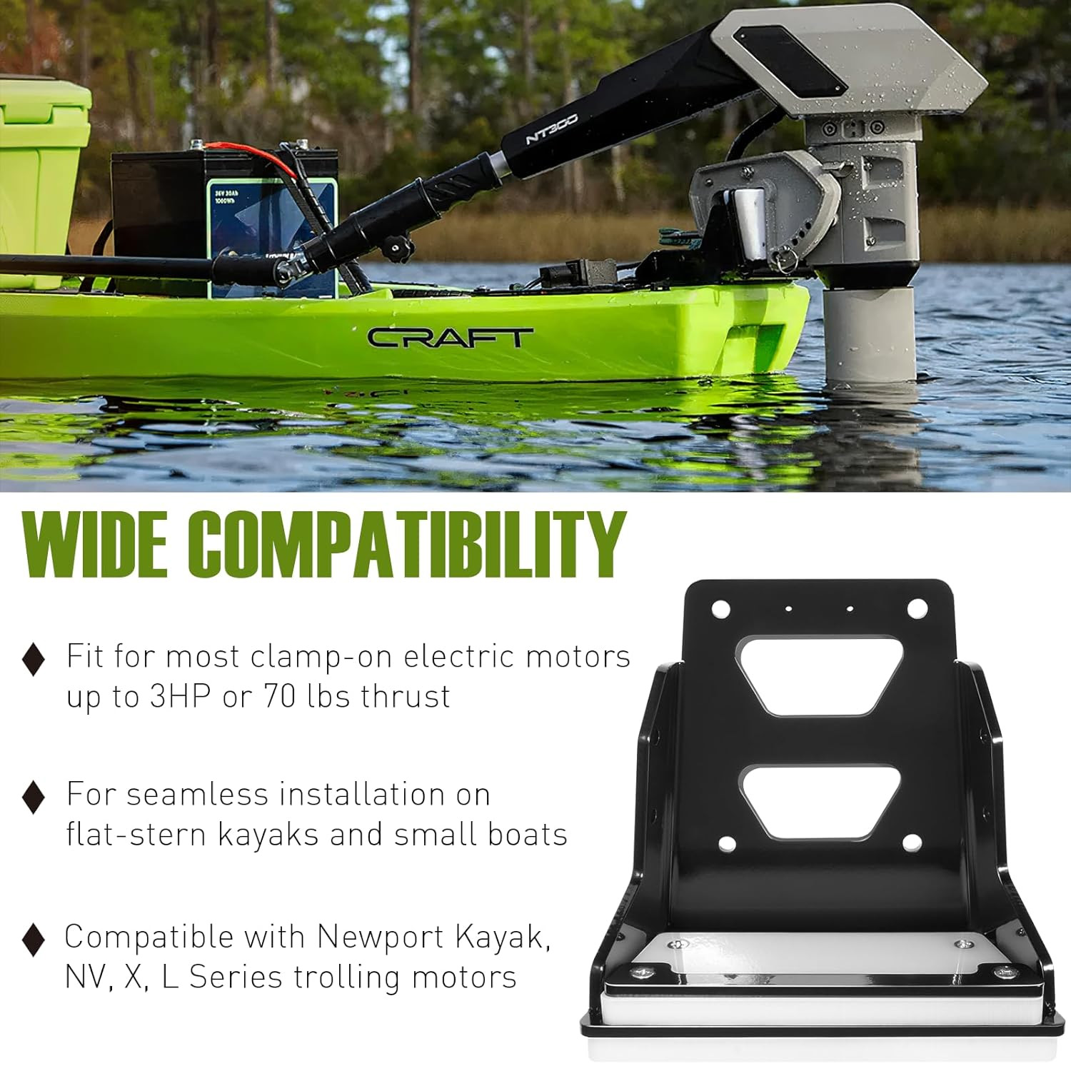 Support de moteur de tableau d - Electric Trolling Motor Kayak Mount avis et prix