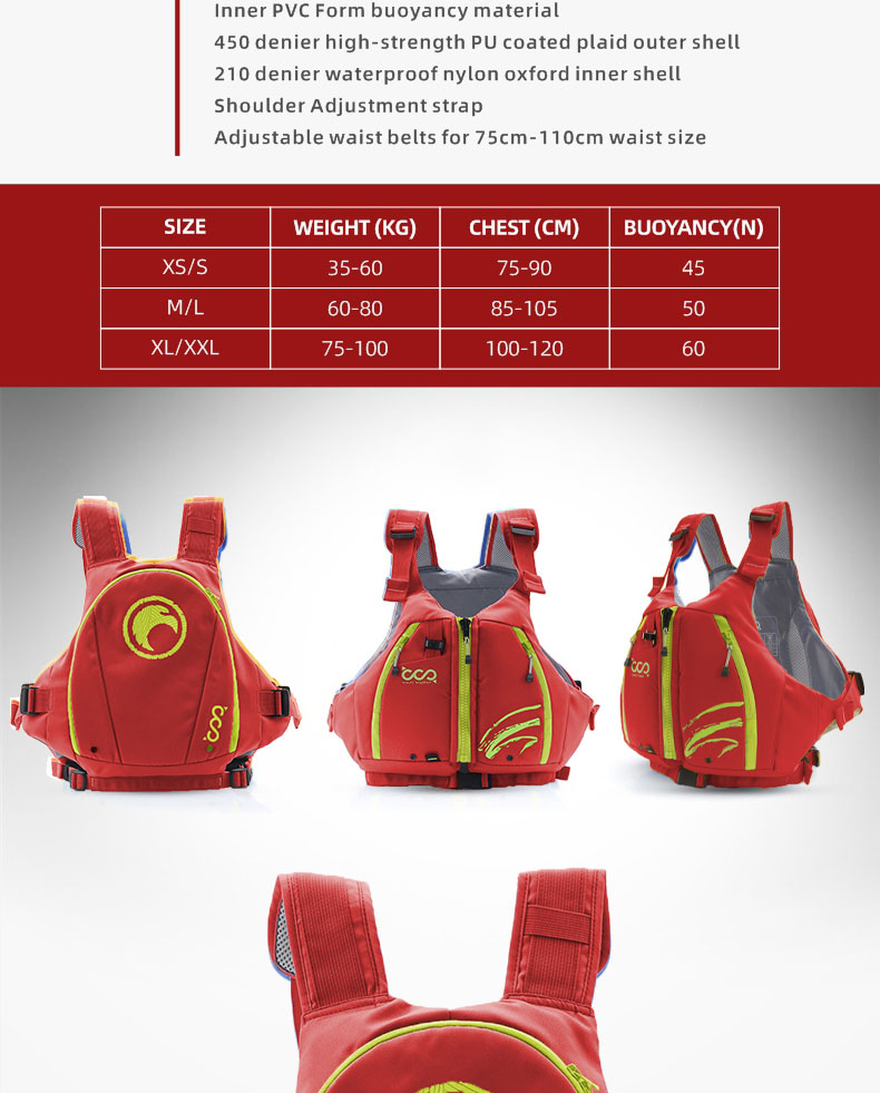 Aide à la flottabilité 50N pou - Kayak Life Vest Pfd Buoyancy Aid avis et prix