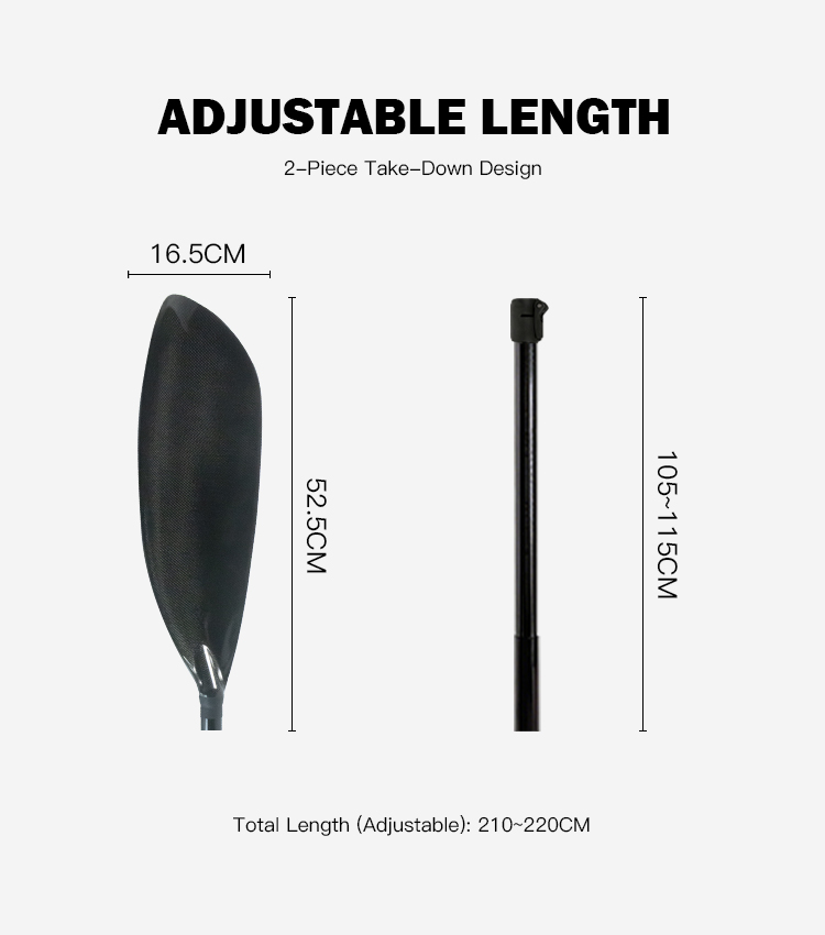 Pagaie de kayak en fibre de ca - Kayak Paddle Carbon Fiber 2 Piece avis et prix
