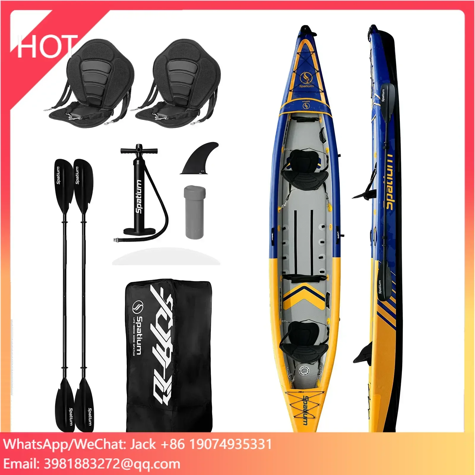 Kayak gonflable Portable et dé - Inflatable Kayak 2 Person Drop Stitch avis et prix