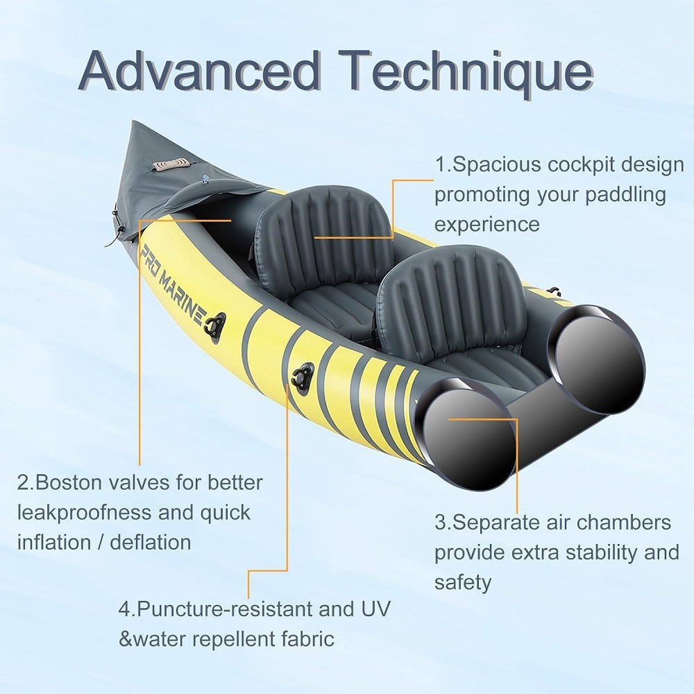 Bateau pneumatique double pour - Inflatable Kayak 2 Person Drop Stitch avis et prix